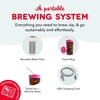 image:imageDASH Brew2Go Portable Cold Brew Coffee Maker  Rapid Electric Cold Brew Machine for Personal Iced Coffee amp Iced Tea Reusable Filter USB Rechargeable for Home Office amp TravelPink