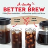 image:imageDASH Rapid Cold Brew Coffee Maker Electric Cold Brew Machine for Smooth Iced Coffee in Minutes 40 oz Glass Pitcher with Lid OneTouch Operation Auto Shut OffBlack