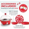 image:imageDASH Rapid Egg Cooker 7 Egg Capacity Electric Egg Cooker for Hard Boiled Eggs Poached Eggs Scrambled Eggs or OmeletsRed