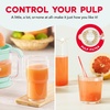 image:imageDash Dual Electric Citrus Juicer Machine  Orange Juicer and Lemon Squeezer with AutoReversing Reamer Adjustable Pulp Control MessFree Spout 20 oz Juice ContainerLime Squeezer for HomeWhiteAqua
