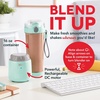 image:imageDash Portable Blender for Smoothies and Protein Shakes  Personal Mini Smoothie Maker USBC Rechargeable BPA Free Single Serve Travel Blender Cup Dishwasher Safe Parts Leak Proof 128 oz AquaAqua