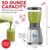 image:imageDash Quest Blender for Smoothies and Shakes  600W Kitchen Blender with 15Liter Glass Pitcher Stainless Steel Blades 3 Speeds  Pulse for Frozen Drinks and SoupsAquaStainless