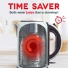 image:imageDash Rapid Kettle  17L Electric Kettle for Boiling Water 1500W Rapid Boil Auto ShutOff SoftOpen Lid CoolTouch Handle EasyView Window Hot Water Boiler for Coffee and TeaAqua