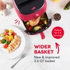 image:imageDash TastiCrisp Air Fryer  AirCrisp Technology  Compact Design with Adjustable Temperature Control  Nonstick Fry Basket amp Auto ShutOff Feature  26 Quarts  BlackRed
