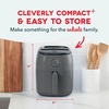 image:imageDash TastiCrisp Air Fryer  AirCrisp Technology  Compact Design with Adjustable Temperature Control  Nonstick Fry Basket amp Auto ShutOff Feature  26 Quarts  BlackGrey