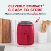 image:imageDash TastiCrisp Air Fryer  AirCrisp Technology  Compact Design with Adjustable Temperature Control  Nonstick Fry Basket amp Auto ShutOff Feature  26 Quarts  BlackRed