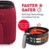 image:imageDash TastiCrisp Air Fryer  AirCrisp Technology  Compact Design with Adjustable Temperature Control  Nonstick Fry Basket amp Auto ShutOff Feature  26 Quarts  BlackRed