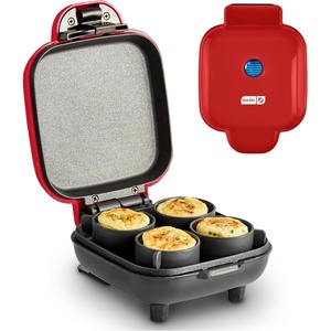 image:imageDash Deluxe Egg Bite Maker  Electric Egg Bite Maker for Healthy Protein Snacks  Quick Cleanup SpaceSaving Design amp NonSlip Feet  4 Servings BlackRed