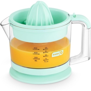 image:imageDash Dual Electric Citrus Juicer Machine  Orange Juicer and Lemon Squeezer with AutoReversing Reamer Adjustable Pulp Control MessFree Spout 20 oz Juice ContainerLime Squeezer for HomeWhiteAqua