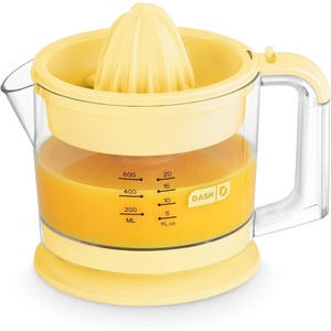 image:imageDash Dual Electric Citrus Juicer Machine  Orange Juicer and Lemon Squeezer with AutoReversing Reamer Adjustable Pulp Control MessFree Spout 20 oz Juice ContainerLime Squeezer for HomeWhitePale Yellow