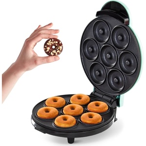 image:imageDash Express Mini Donut Maker  Homemade Dessert Maker  Features DoubleSided NonStick Surface amp SpaceSaving Design  Makes 7  AquaAqua