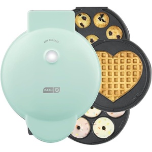 image:imageDash MultiMaker Treat Maker System  Make Mini Donuts Cupcakes amp HeartShaped Waffles  Interchangeable Plate Design  dishwasher safe Parts for Easy Cleanup  AquaAqua