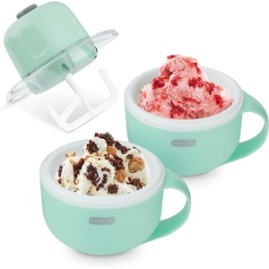 image:imageDash My Mug Ice Cream Maker  Makes Single Serving of Gelato Frozen Yogurt Sorbet amp More  Easy to Clean amp Use  Aqua 2 BowlsAqua