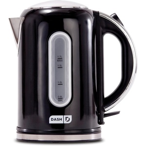 image:imageDash Rapid Kettle  17L Electric Kettle for Boiling Water 1500W Rapid Boil Auto ShutOff SoftOpen Lid CoolTouch Handle EasyView Window Hot Water Boiler for Coffee and TeaBlack