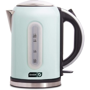 image:imageDash Rapid Kettle  17L Electric Kettle for Boiling Water 1500W Rapid Boil Auto ShutOff SoftOpen Lid CoolTouch Handle EasyView Window Hot Water Boiler for Coffee and TeaAqua