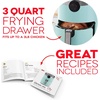 image:imageDash AirCrisp Pro Digital Air Fryer  Adjustable Temperature Control  Auto ShutOff Feature amp Multiple Presets  Removable Crisper Basket  6 Quarts  SilverAqua