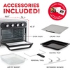 image:imageDash Chef Series 7 in 1 Convection Toaster Oven Cooker Rotisserie  Electric Air Fryer with Nonstick Fry Basket Baking Pan amp Rack Skewers Drip Tray amp Recipe Book 23L GraphiteGraphite