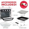 image:imageDash Chef Series 7 in 1 Convection Toaster Oven Cooker Rotisserie  Electric Air Fryer with Nonstick Fry Basket Baking Pan amp Rack Skewers Drip Tray amp Recipe Book 23L GraphiteStainless Steel