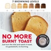 image:imageDash Clear View Toaster 105 Long Slot 2 Slice Toaster with SeeThrough Glass Window 7 Browning Levels Bagel Defrost amp Reheat Functions Removable Glass Panel Crumb Tray  WhiteGray