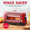 image:imageDash Clear View Toaster 105 Long Slot 2 Slice Toaster with SeeThrough Glass Window 7 Browning Levels Bagel Defrost amp Reheat Functions Removable Glass Panel Crumb Tray  WhiteRed