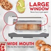 image:imageDash Clear View Toaster 105 Long Slot 2 Slice Toaster with SeeThrough Glass Window 7 Browning Levels Bagel Defrost amp Reheat Functions Removable Glass Panel Crumb Tray  WhiteWhite