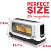 image:imageDash Clear View Toaster 105 Long Slot 2 Slice Toaster with SeeThrough Glass Window 7 Browning Levels Bagel Defrost amp Reheat Functions Removable Glass Panel Crumb Tray  WhiteWhite