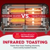 image:imageDash Clear View Toaster 105 Long Slot 2 Slice Toaster with SeeThrough Glass Window 7 Browning Levels Bagel Defrost amp Reheat Functions Removable Glass Panel Crumb Tray  WhiteGray