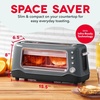 image:imageDash Clear View Toaster 105 Long Slot 2 Slice Toaster with SeeThrough Glass Window 7 Browning Levels Bagel Defrost amp Reheat Functions Removable Glass Panel Crumb Tray  WhiteGray