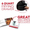 image:imageDash Deluxe Air Fryer  Adjustable Temperature Control amp Auto ShutOff Feature  AirCrisp Technology  Spacious Nonstick Basket  1700 Watt  6 Quarts  RedBlack