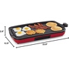 image:imageDash Deluxe Everyday Griddle  Electric Griddle with Removable Plate  Nonstick EasyClean Surface amp AntiSlip Base  Recipe Book Included  BlackRed