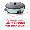 image:imageDash Family Size Skillet  Electric Skillet for MultiPurpose Cooking  Nonstick Cooking Surface  Tempered Glass Lid amp CoolTouch Handles  6Quart Capacity Makes 24 Cups  14 AquaAqua