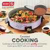 image:imageDash Family Size Skillet  Electric Skillet for MultiPurpose Cooking  Nonstick Cooking Surface  Tempered Glass Lid amp CoolTouch Handles  6Quart Capacity Makes 24 Cups  14 AquaLavender