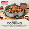 image:imageDash Family Size Skillet  Electric Skillet for MultiPurpose Cooking  Nonstick Cooking Surface  Tempered Glass Lid amp CoolTouch Handles  6Quart Capacity Makes 24 Cups  14 AquaSage
