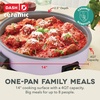 image:imageDash Family Size Skillet  Electric Skillet for MultiPurpose Cooking  Nonstick Cooking Surface  Tempered Glass Lid amp CoolTouch Handles  6Quart Capacity Makes 24 Cups  14 AquaLavender