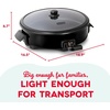 image:imageDash Family Size Skillet  Electric Skillet for MultiPurpose Cooking  Nonstick Cooking Surface  Tempered Glass Lid amp CoolTouch Handles  6Quart Capacity Makes 24 Cups  14 AquaBlack