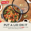 image:imageDash Family Size Skillet  Electric Skillet for MultiPurpose Cooking  Nonstick Cooking Surface  Tempered Glass Lid amp CoolTouch Handles  6Quart Capacity Makes 24 Cups  14 AquaCream