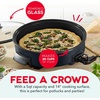 image:imageDash Family Size Skillet  Electric Skillet for MultiPurpose Cooking  Nonstick Cooking Surface  Tempered Glass Lid amp CoolTouch Handles  6Quart Capacity Makes 24 Cups  14 AquaBlack
