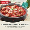 image:imageDash Family Size Skillet  Electric Skillet for MultiPurpose Cooking  Nonstick Cooking Surface  Tempered Glass Lid amp CoolTouch Handles  6Quart Capacity Makes 24 Cups  14 AquaBlack