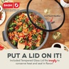 image:imageDash Family Size Skillet  Electric Skillet for MultiPurpose Cooking  Nonstick Cooking Surface  Tempered Glass Lid amp CoolTouch Handles  6Quart Capacity Makes 24 Cups  14 AquaBlack
