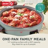 image:imageDash Family Size Skillet  Electric Skillet for MultiPurpose Cooking  Nonstick Cooking Surface  Tempered Glass Lid amp CoolTouch Handles  6Quart Capacity Makes 24 Cups  14 AquaSage