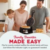 image:imageDash Flip Belgian Waffle Maker  nonstick surface  Rotating Belgian Waffle Maker with Quick HeatUp System for Easy Breakfasts  Supports MultiUse  AquaBlack