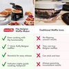 image:imageDash Flip Belgian Waffle Maker  nonstick surface  Rotating Belgian Waffle Maker with Quick HeatUp System for Easy Breakfasts  Supports MultiUse  AquaBlack