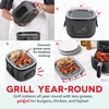 image:imageDash Flip amp Fry Digital 2in1 Grill amp Air Fryer  Has AirCrisp Technology  Digital Touchscreen Ceramic Nonstick Grill Plate amp Special Dehydrate Function  3 Quarts  Forged IronForged Iron