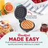 image:imageDash Mini Waffle Maker Compact Electric Iron for Creative Homemade Treats  Nonstick Surface  EasytoClean  Perfect for Kids amp Families  AquaAqua