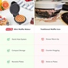 image:imageDash Mini Waffle Maker Compact Electric Iron for Creative Homemade Treats  Nonstick Surface  EasytoClean  Perfect for Kids amp Families  AquaBlack