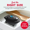 image:imageDash Mini Waffle Maker Compact Electric Iron for Creative Homemade Treats  Nonstick Surface  EasytoClean  Perfect for Kids amp Families  AquaBlack