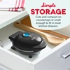 image:imageDash Mini Waffle Maker Compact Electric Iron for Creative Homemade Treats  Nonstick Surface  EasytoClean  Perfect for Kids amp Families  AquaBlack