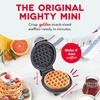 image:imageDash Mini Waffle Maker Compact Electric Iron for Creative Homemade Treats  Nonstick Surface  EasytoClean  Perfect for Kids amp Families  AquaSilver