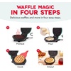 image:imageDash Mini Waffle Maker Compact Electric Iron for Creative Homemade Treats  Nonstick Surface  EasytoClean  Perfect for Kids amp Families  AquaSilver