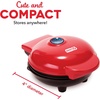 image:imageDash Mini Waffle Maker Mini Machine for Creative Homemade Treats  Nonstick Iron with Unique Print Design  Stylish Waffle Machine  Red HeartRed Heart